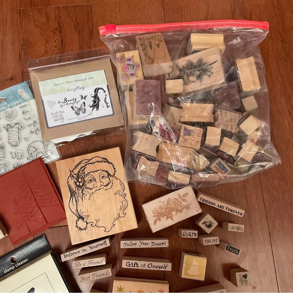 4+ Pound Stamp Craft Lot Scrapbook Hobby Holiday Letter Quotes Santa Claus